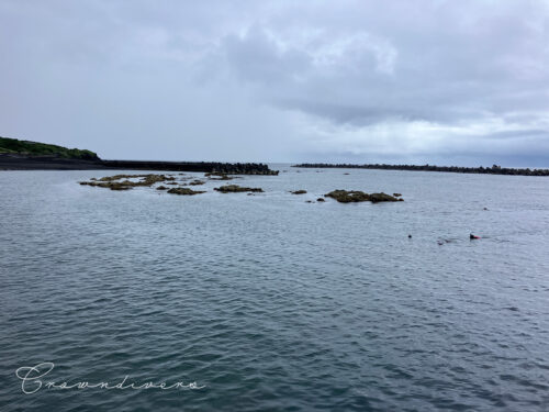 潮がドン引きの底土海岸